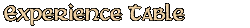 Experiencetable